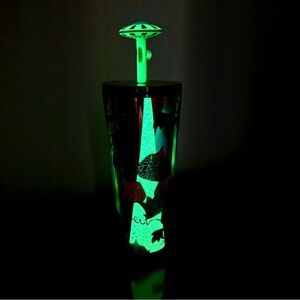 Starbucks Glow in the Dark UFO Tumbler Fall Travel Cup Venti Pumpkins Alien Gift